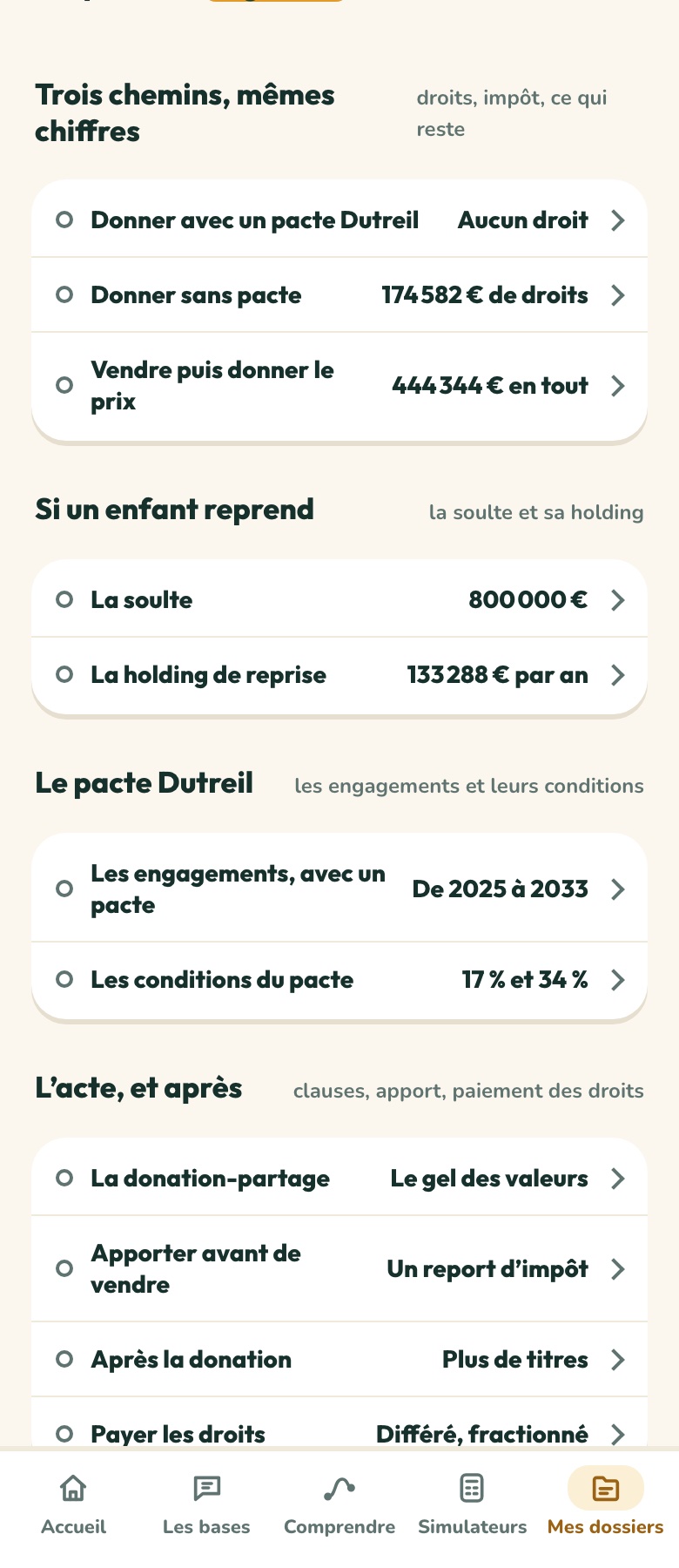 Le dossier « Transmettre mon entreprise » : trois chemins, mêmes chiffres ; si un enfant reprend ; le pacte Dutreil ; l’acte et après